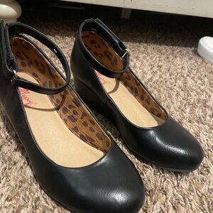Elegant Black Ankle Strap Wedges